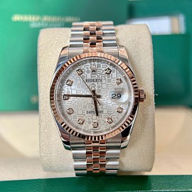 Rolex Datejust 116231 Demi Rose Gold Mặt Vi Tính Trắng 36mm - 2016