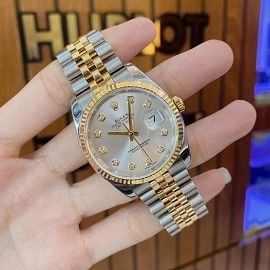 Rolex Datejust 116233 Demi Chanh Mặt Bạc Chải Tia 36mm - 2018