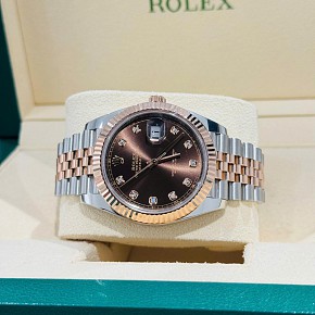 Rolex Datejust 126331 Demi Rose Mặt Chocolate 41mm - 2024