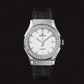 Hublot Classic Fusion Titanium Opalin Bezel Diamonds 42mm (1 hàng kim)