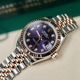 Rolex Lady Datejust 279171 Demi Vàng Hồng Tím 28mm - 2018