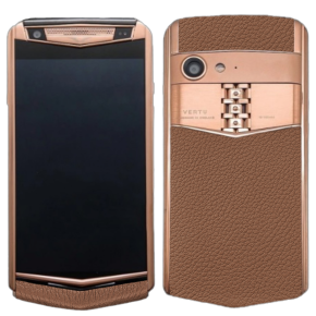 VERTU ASTER P VÀNG HỒNG NGUYÊN KHỐI DA NÂU