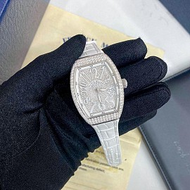 Franck Muller Vanguard Lady V32 White Full Diamonds