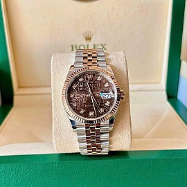 Rolex Datejust 126231 Demi Vàng Hồng Mặt Vi Tính Nâu 36mm - 2020