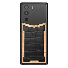 METAVERTU VÀNG KHỐI ALLIGATOR LEATHER IRON BLACK