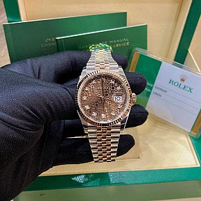 Rolex Datejust 36mm 126231 Demi Rose Gold Chocolate Dial