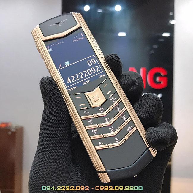 Vertu signature S clous de Paris vàng nguyên khối