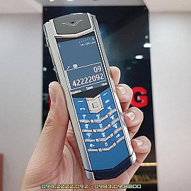 Vertu signature S navy alligator