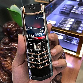 Vertu signature s black ceramic demi vàng khối