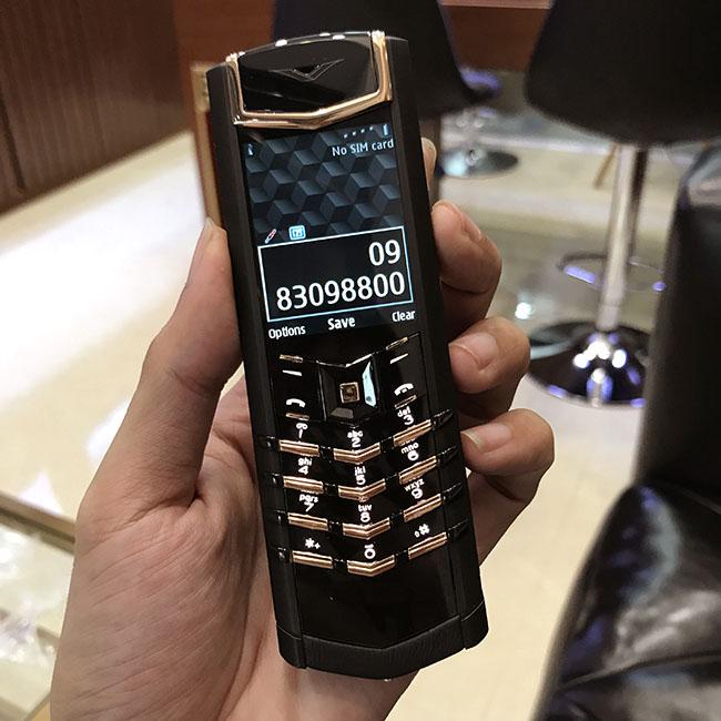 Vertu signature s pure black mix rose gold