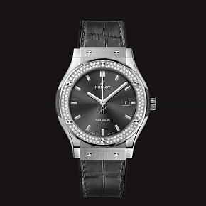 Hublot Classic Fusion Titanium Grey Benzel Diamonds 42mm 2 HÀNG KIM