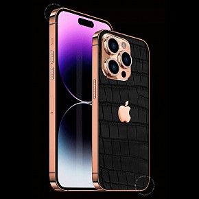 iPhone 14 Vàng Khối Aligator Black 18K