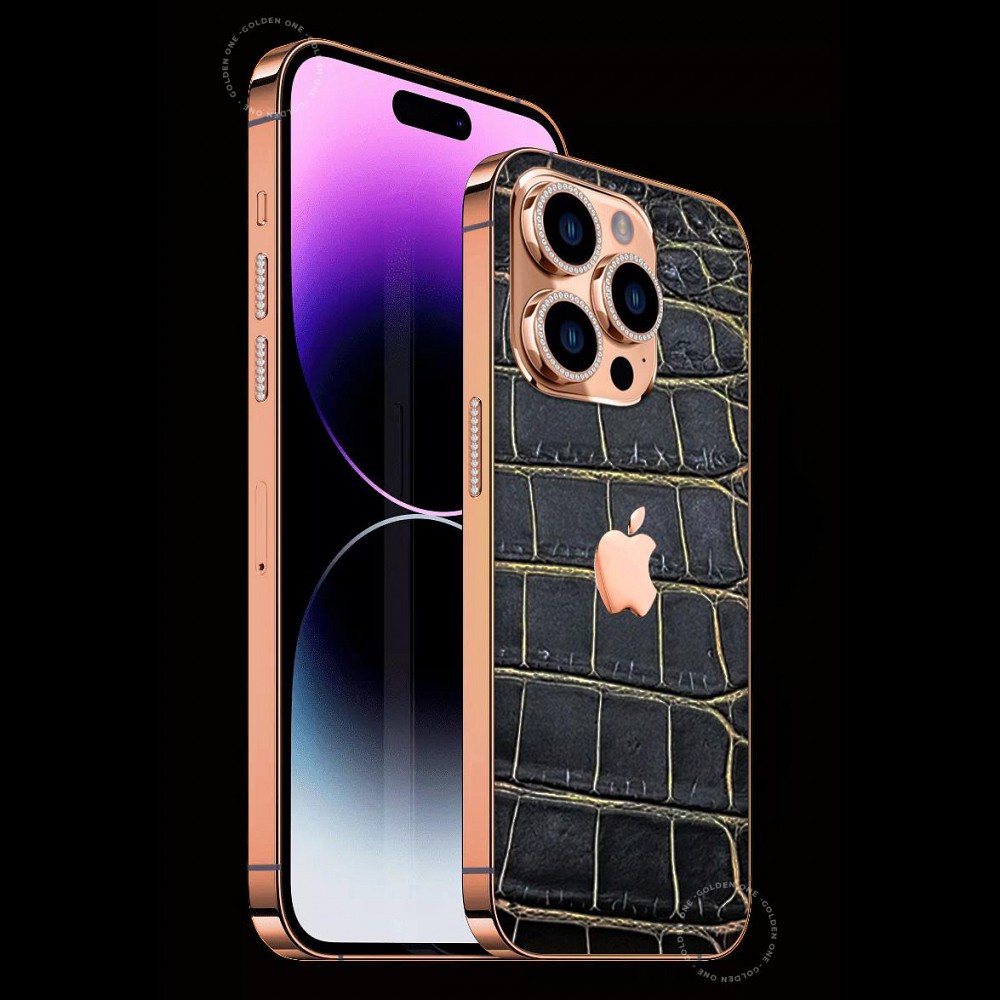 iPhone 14 Vàng Khối Aligator Dark Gold 18K
