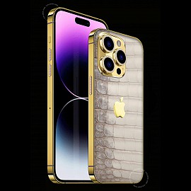 iPhone 14 Vàng Khối Himalaya Alligator 24K