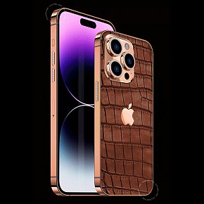 iPhone 14 Vàng Khối Aligator Brown 18K