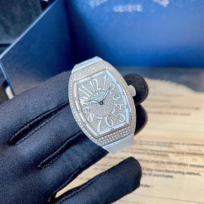 Franck Muller Vanguard Lady V32 White Full Diamonds Lướt