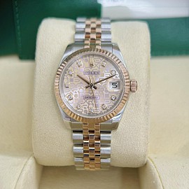 Rolex Lady Datejust Mặt Vi Tính Hồng Cọc Kim 31mm - 2019