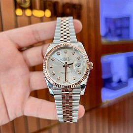 Rolex Datejust 116231 Demi Hồng Mặt Bạc Chải Tia 36mm - 2014