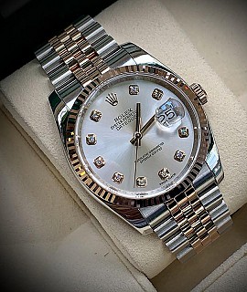 Rolex Datejust 116231 Demi Rose Mặt Sliver 36mm - 2014