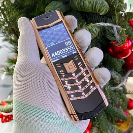 Vertu Signature S Rose Gold Alligator Baguette