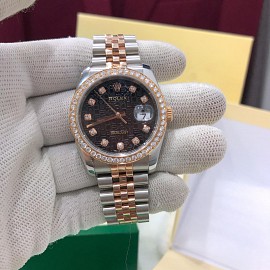Rolex Datejust 36 116231 Demi Rose Mặt Vi Tính Đen