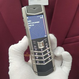 Vertu Signature Steel Chế tác (Lưng Da)