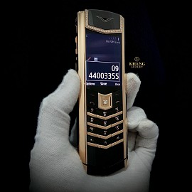 Vertu Signature S Rose Gold Viền Kim Cương