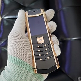 Vertu Signature S Gold Skin Diamonds Phím Saphiere