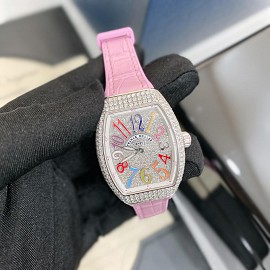 Franck Muller Vanguard Lady V32 Pink Full Diamonds