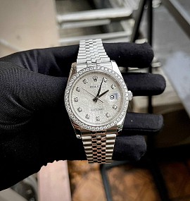 Rolex Datejust 36mm 116234 Mặt Vi Tính Trắng Cọc Kim Cương + Option Vành Kim ( Only Watch )
