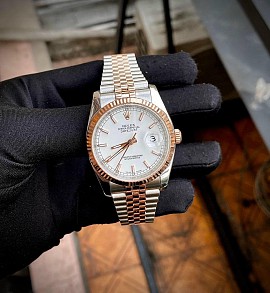 Rolex Datejust 36mm 116231 Demi Rose Gold Mặt Trắng