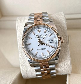 Rolex Datejust 116231 Demi Rose Mặt Trắng 36mm