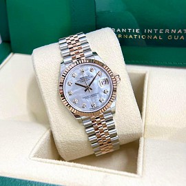 Rolex Lady Datejust Mặt Mop Trắng Cọc Kim 31mm - New 2023