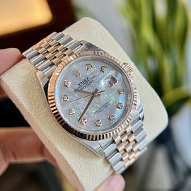 Rolex Datejust Mặt Mop Trắng Cọc Kim 36mm - 2019