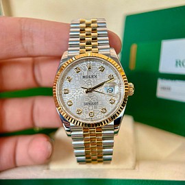 Rolex Datejust 126233 Demi Chanh Mặt Vi Tính Trắng 36mm - 2019