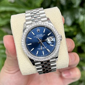 Rolex Datejust 126200 Mặt Xanh Cọc Dạ Quang