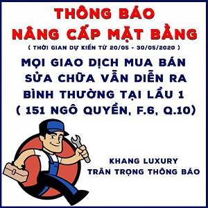 Thông báo nâng cấp mặt bằng và chất lượng phục vụ