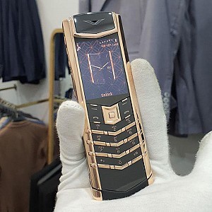 VIDEO: Kiệt tác Vertu signature s black ceramic mix red gold custom diamond