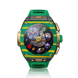 VERTU Watch S1 Finished Set Bespoke Gold YellowGreen Carbon Fiber Green Strap