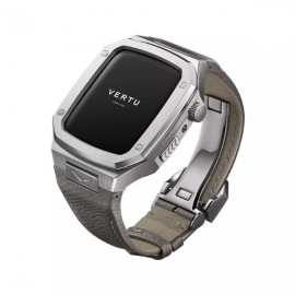 Vertu Watch White Stainless Steel Grey Calf