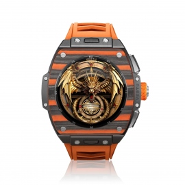 VERTU Watch S1 Finished Set Black and Orange Carbon Fiber Orange Strap